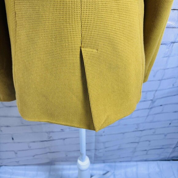 Philosophy Mustard Yellow Textured Blazer Celestial Interior – Size 8 - Picture 6 of 14